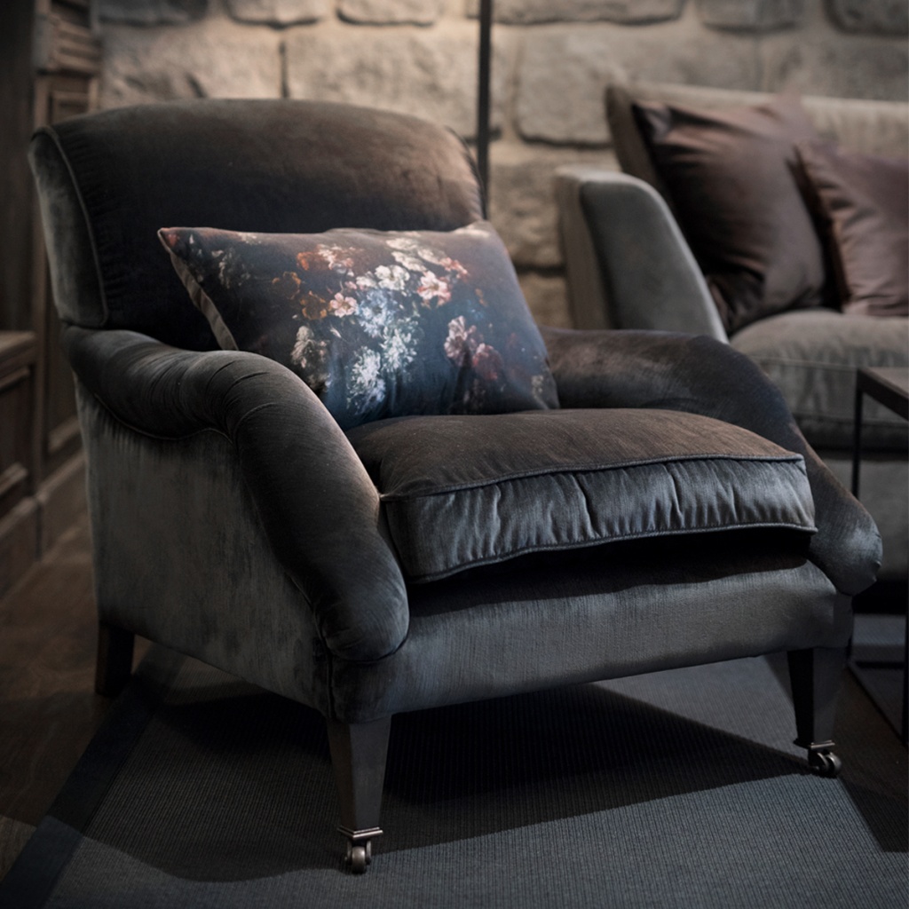 Fiore aubergine 40x60 kuddfodral