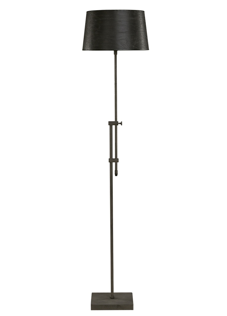 Classic lampskärm svart skinn Ø30-35 cm