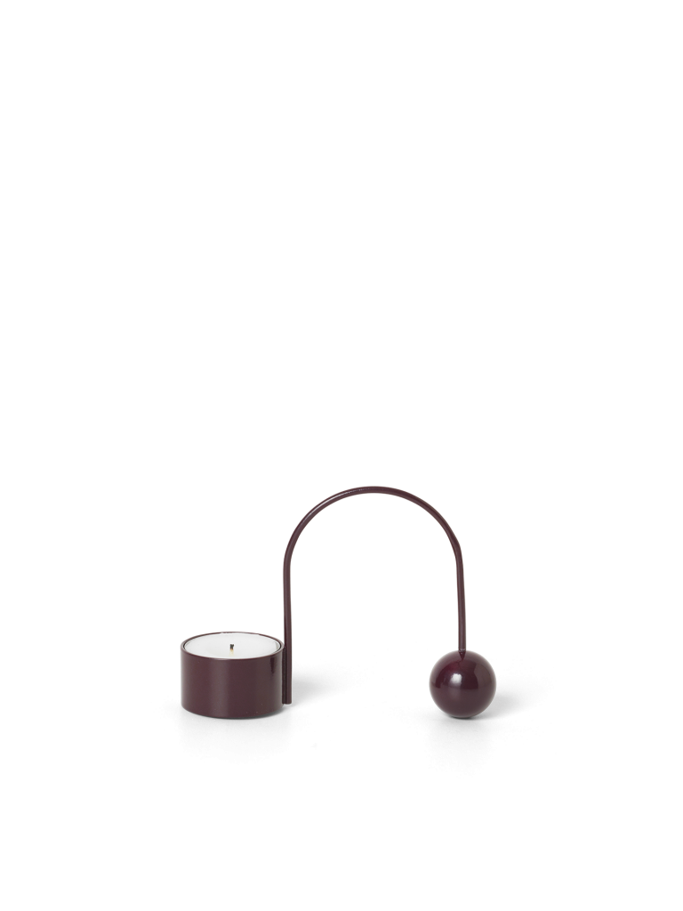 Ferm Living Balance Tealight Holder Dark Aubergin