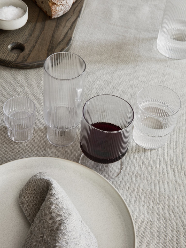 Ferm Living Ripple Wine Glass 2-pack