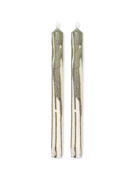 Ferm Living Duo Candle Olive Green 2pack