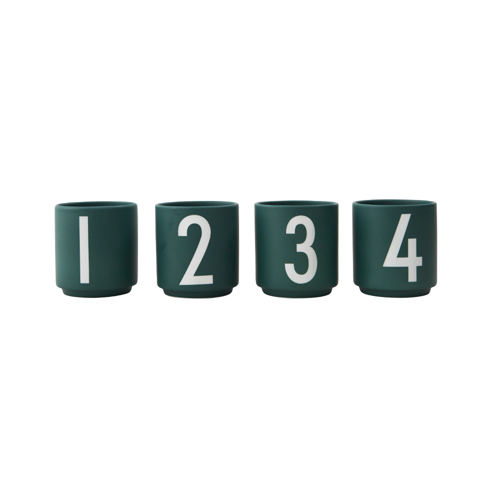 Design Letters Espresso Cups 4-pack Green