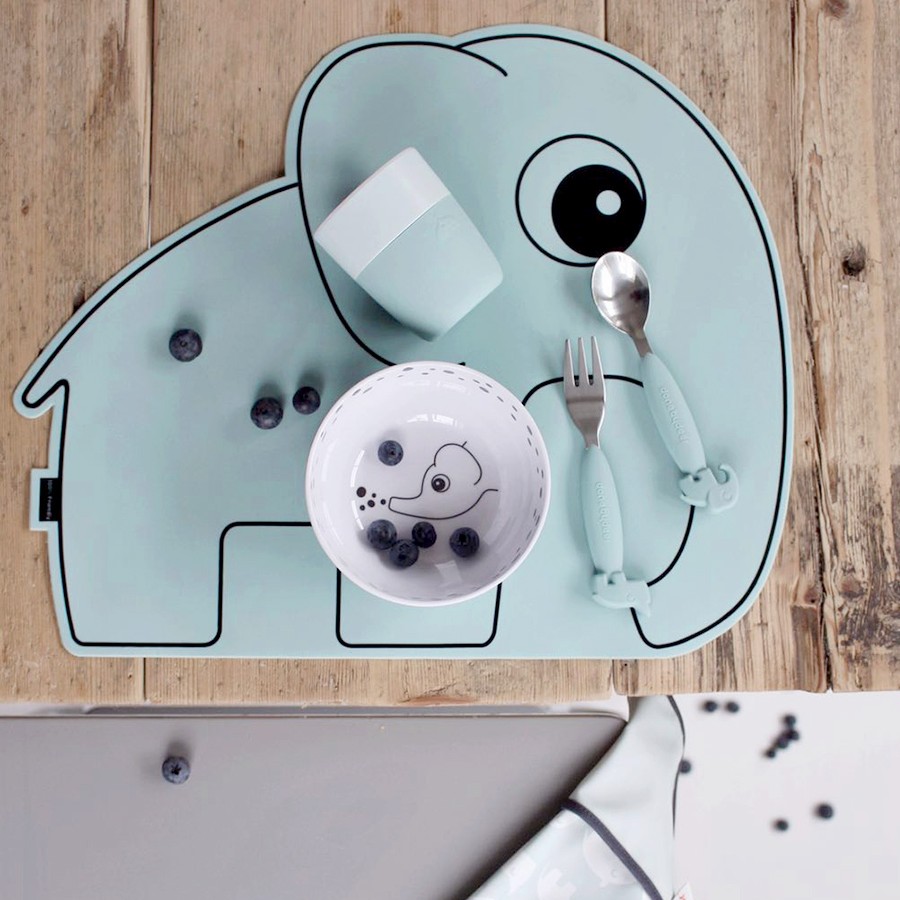 Done by Deer Silicone Placemat Blue