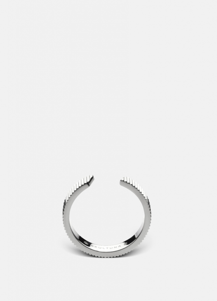 Skultuna Ribbed Ring - 3,85mm - Polished Steel