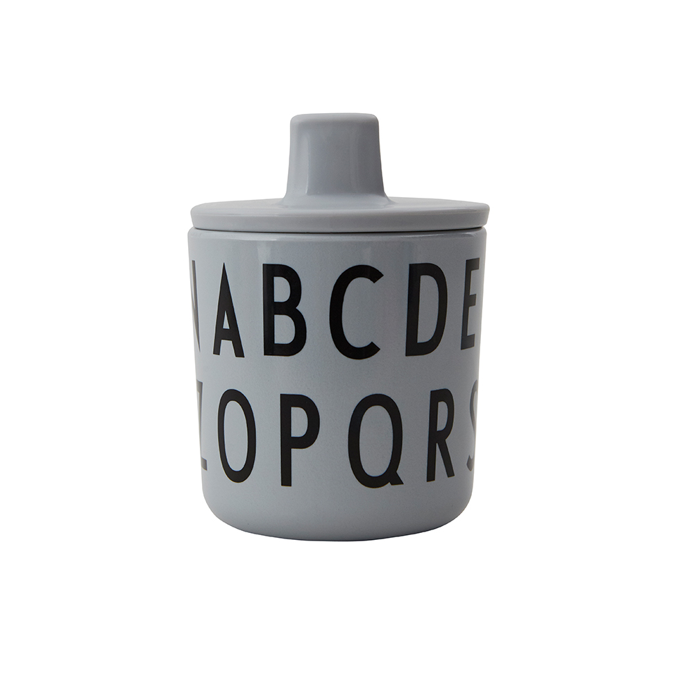 Design Letters Eat & Learn ABC Cup Melamine Grey