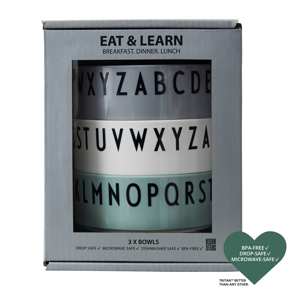 Design Letters Skålar 3-pack GREEN