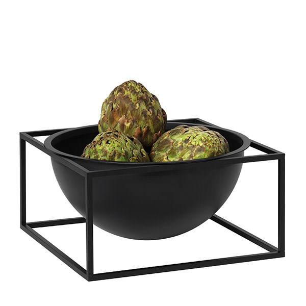 By Lassen Kubus Bowl Centerpiece Large Black
