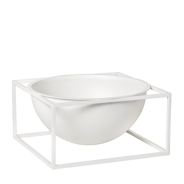 By Lassen Kubus Bowl Centerpiece Large White
