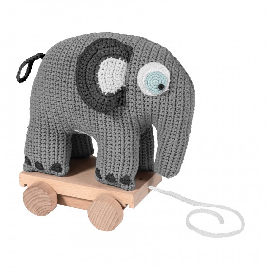 Sebra Elefant På Hjul Grå