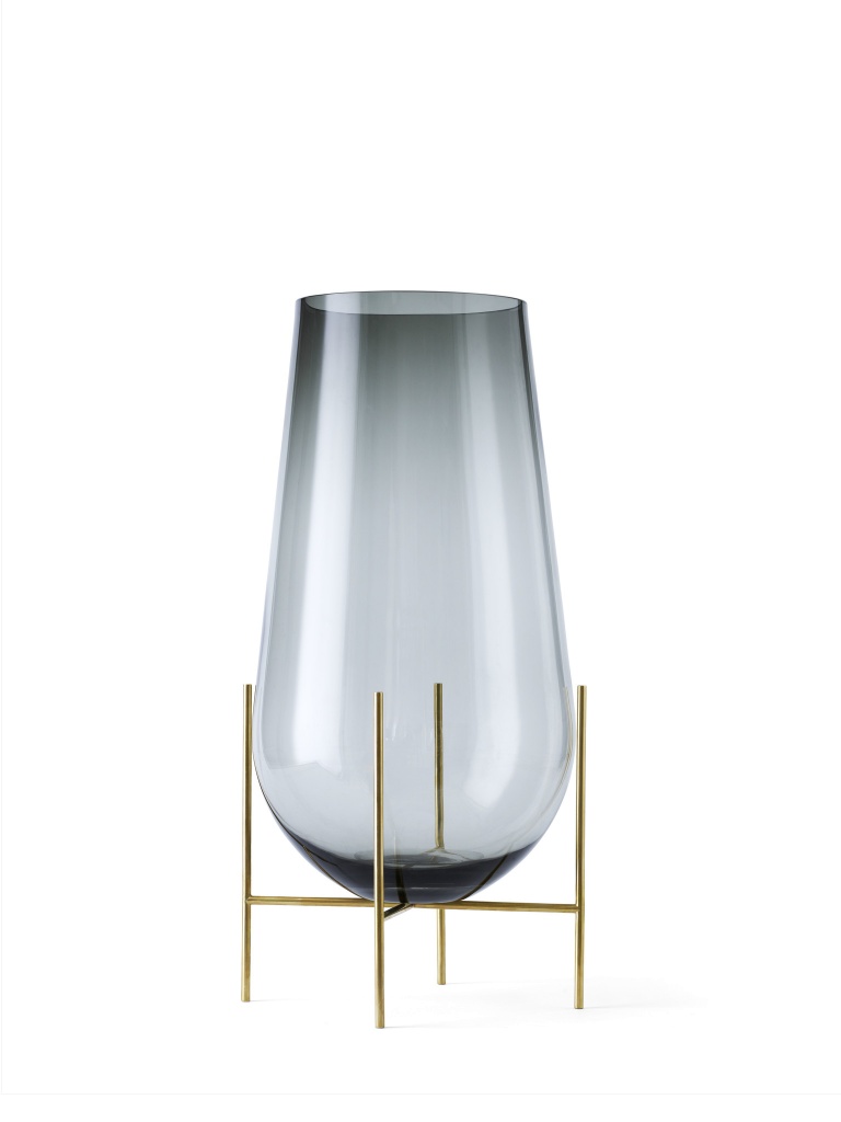 Menu Echasse Vase Smoke Brushed Brass Small