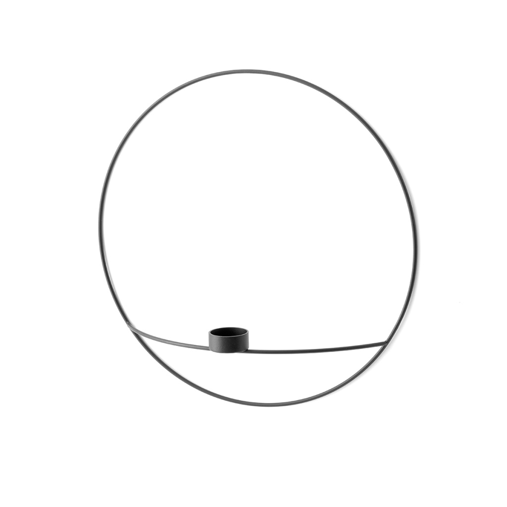 Menu POV Circle Tealight Candleholder L Black