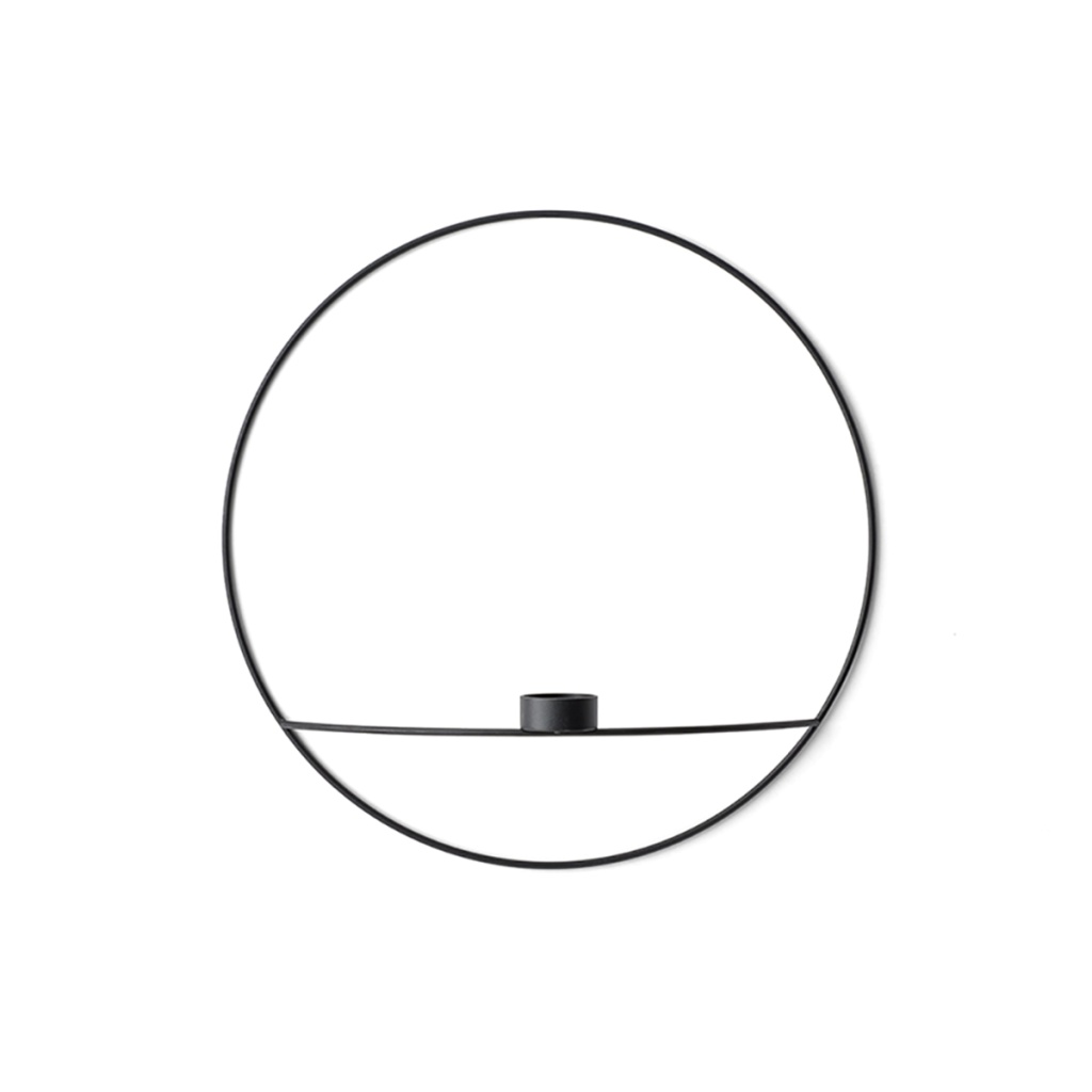 Menu POV Circle Tealight Candleholder L Black