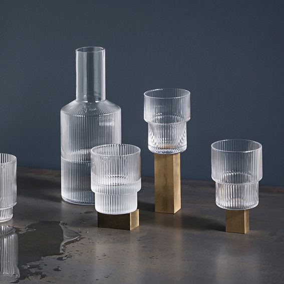 Ferm Living Ripple Glas 4-pack