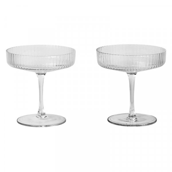 Ferm Living Ripple Champagne Saucer 2-pack