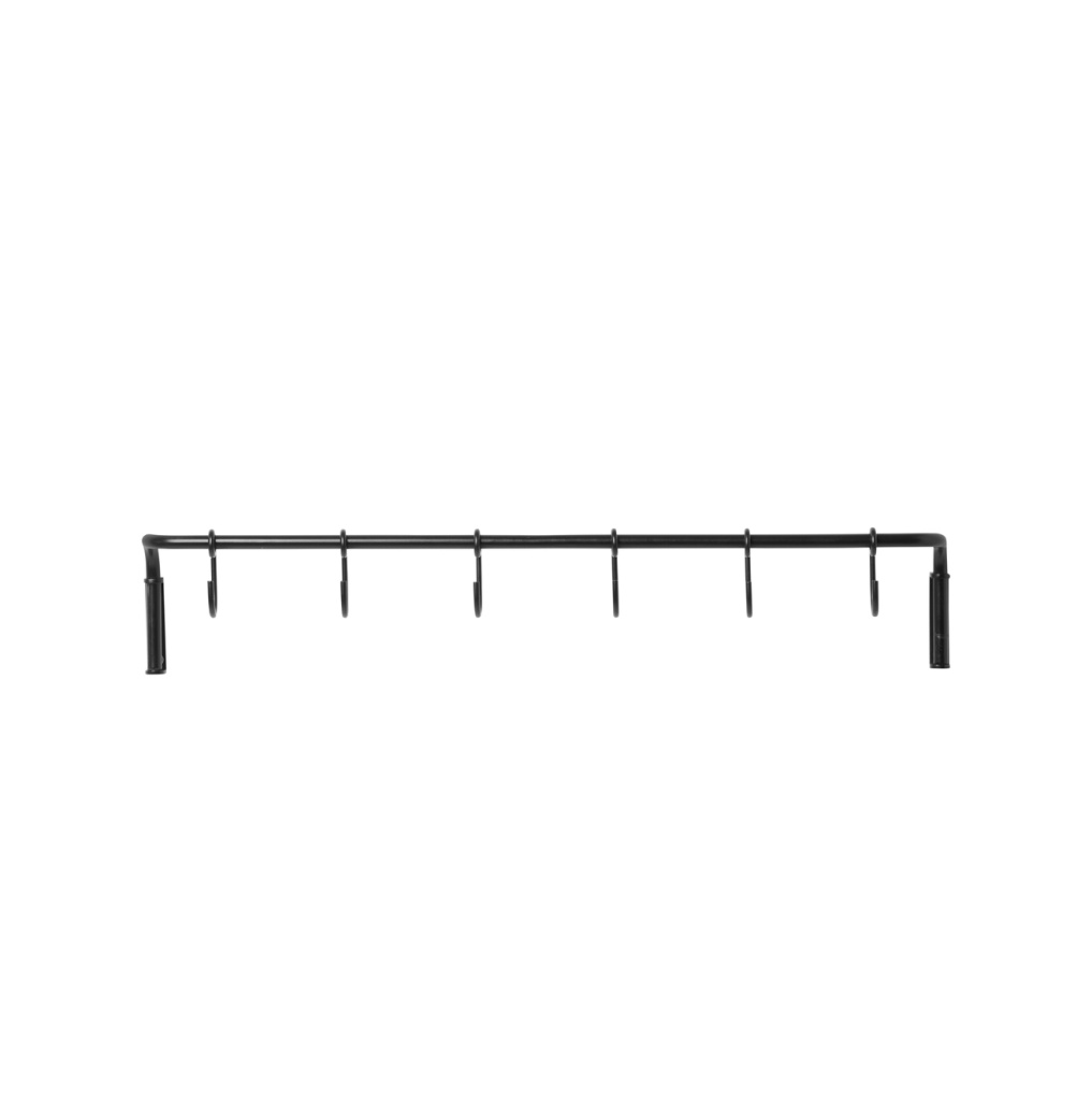 Ferm Living Kitchen Rod incl 6 hooks Black