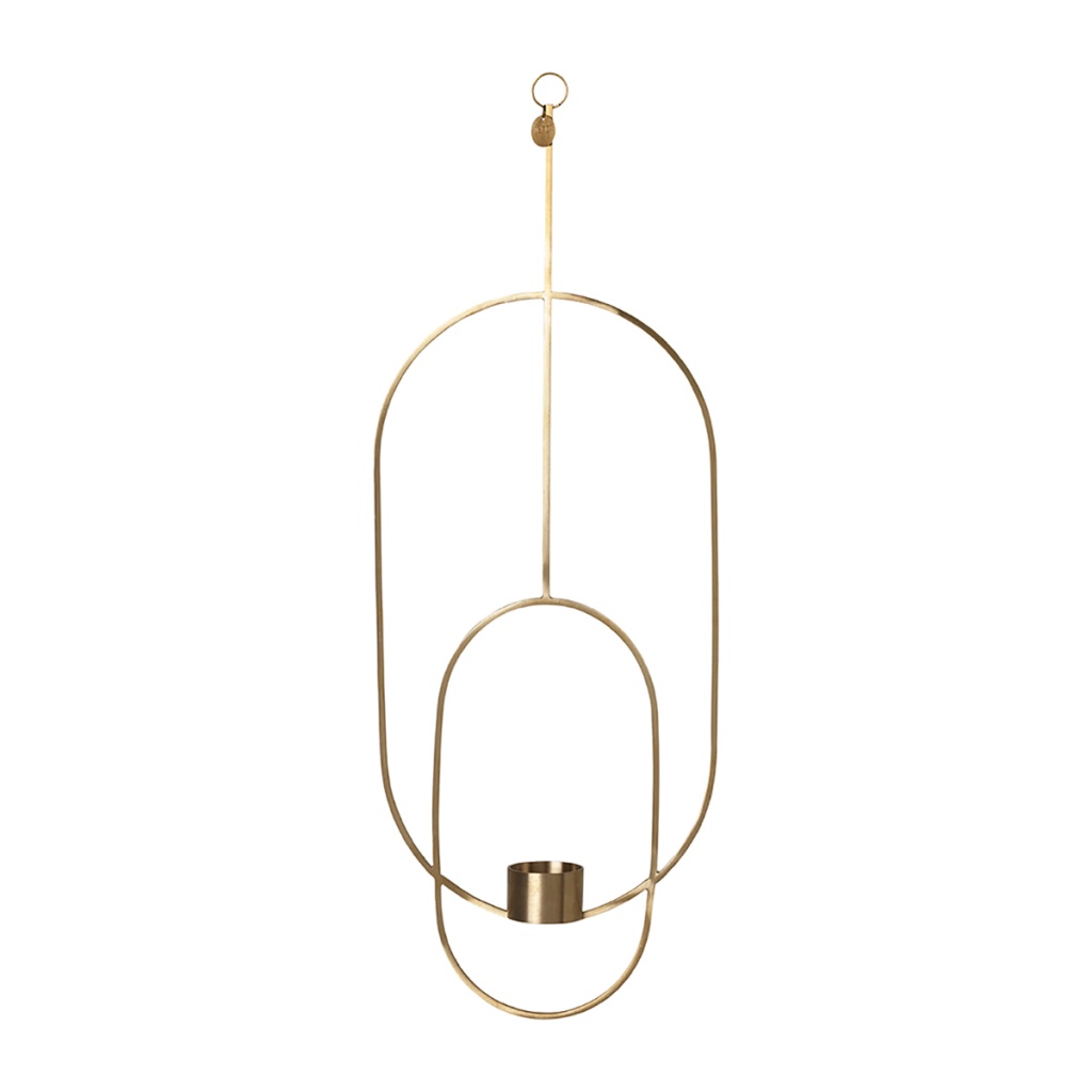 Ferm Living Hanging Tealight Deco Oval Brass