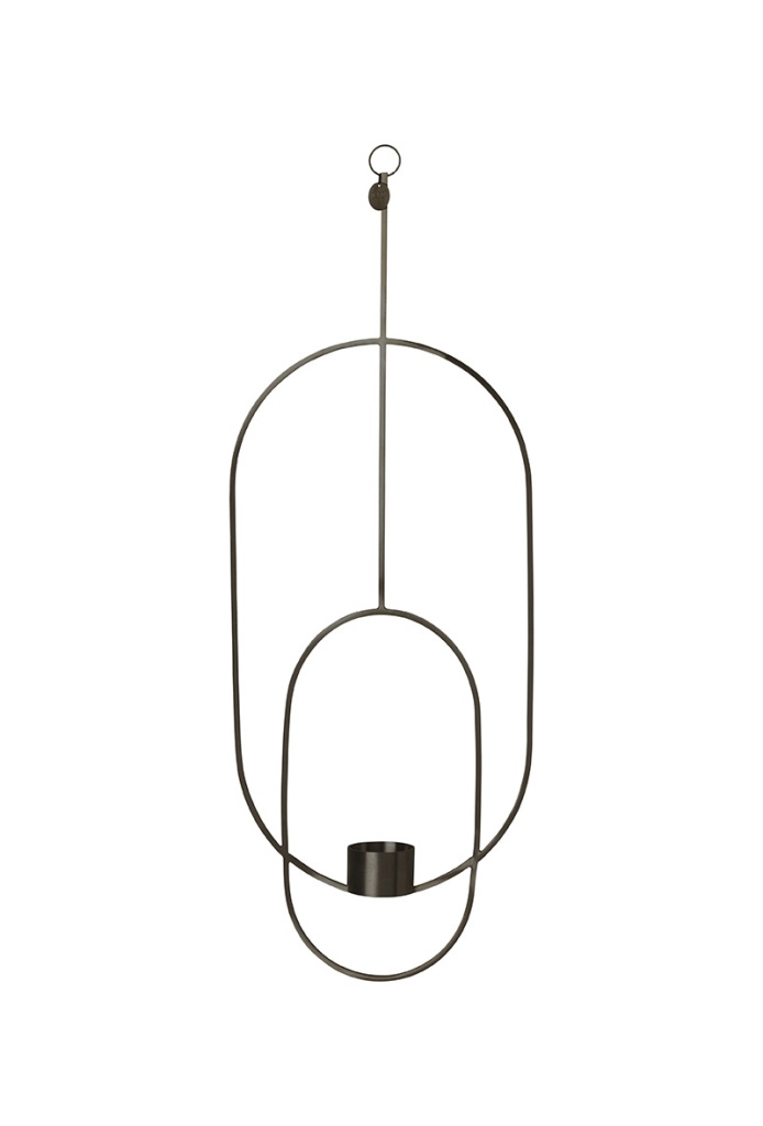 Ferm Living Hanging Tealight Deco Oval Black
