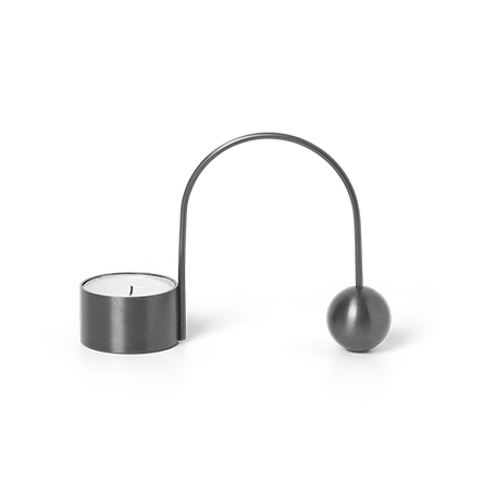 Ferm Living Balance Tealight Holder Black Brass