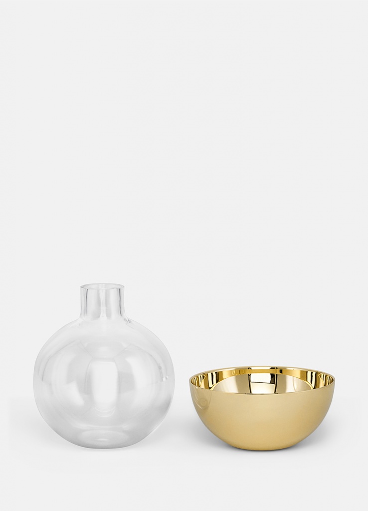 Skultuna Pomme Vas & Candle holder Brass