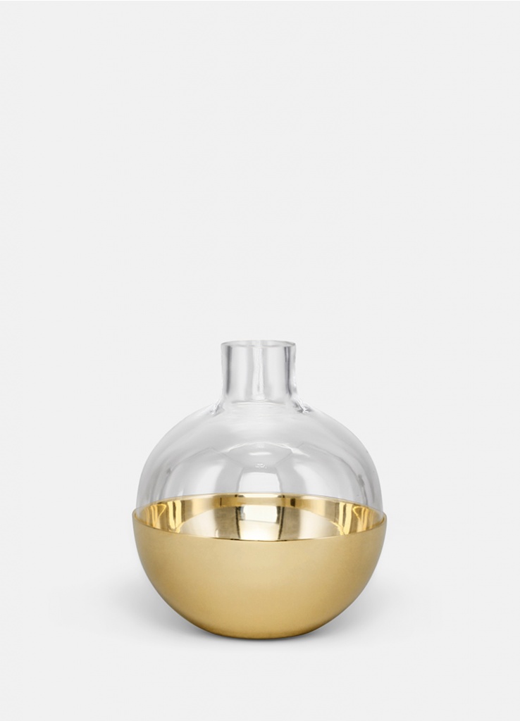 Skultuna Pomme Vas & Candle holder Brass