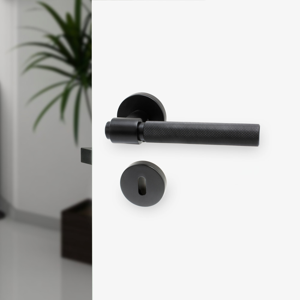 Beslag Design Dörrhandtag Helix 200 Svart