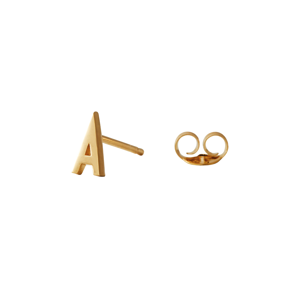 Design Letters Örhänge Guld Bokstav