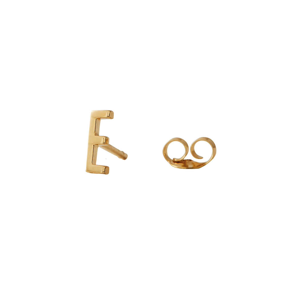 Design Letters Örhänge Guld Bokstav E
