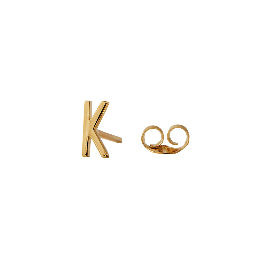 Design Letters Örhänge Guld Bokstav K
