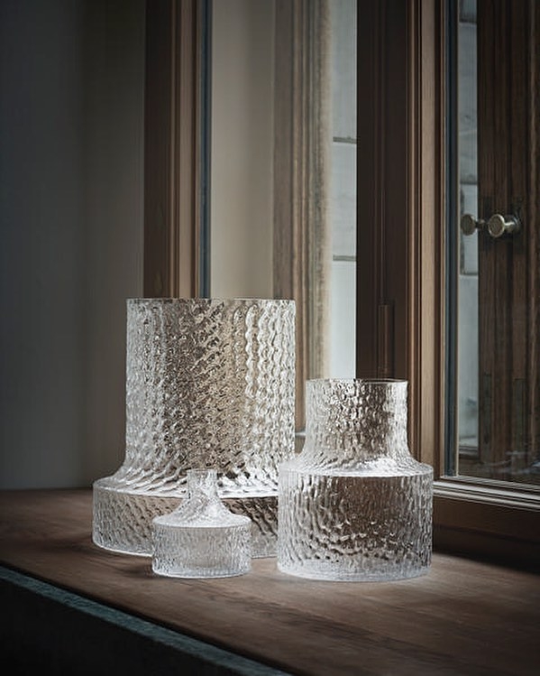 Skrufs Glasbruk Kolonn Vas Stor 30 cm