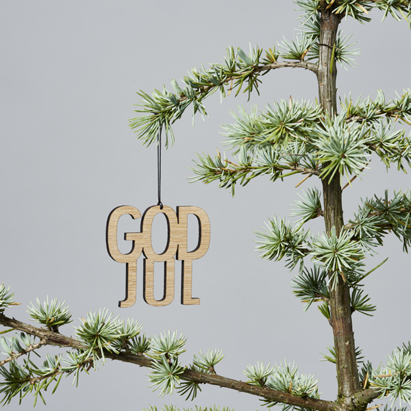 Felius Design Hänge GOD JUL Ek 2-pack