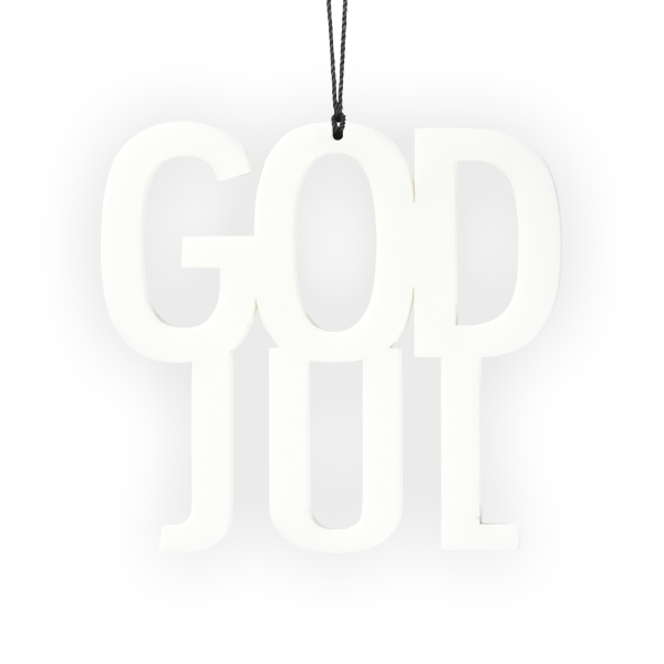 Felius Design Hänge GOD JUL Vit 2-pack