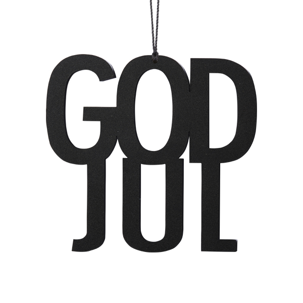 Felius Design Hänge GOD JUL Svart 2-pack