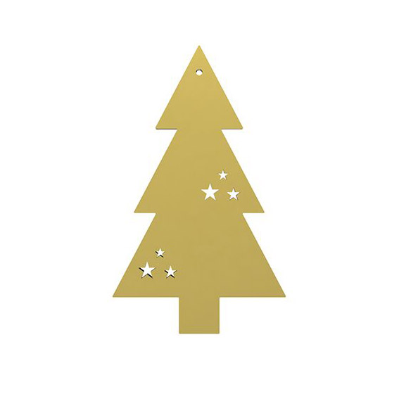 Cooee Design Tree Hanging Brass 4-Pack