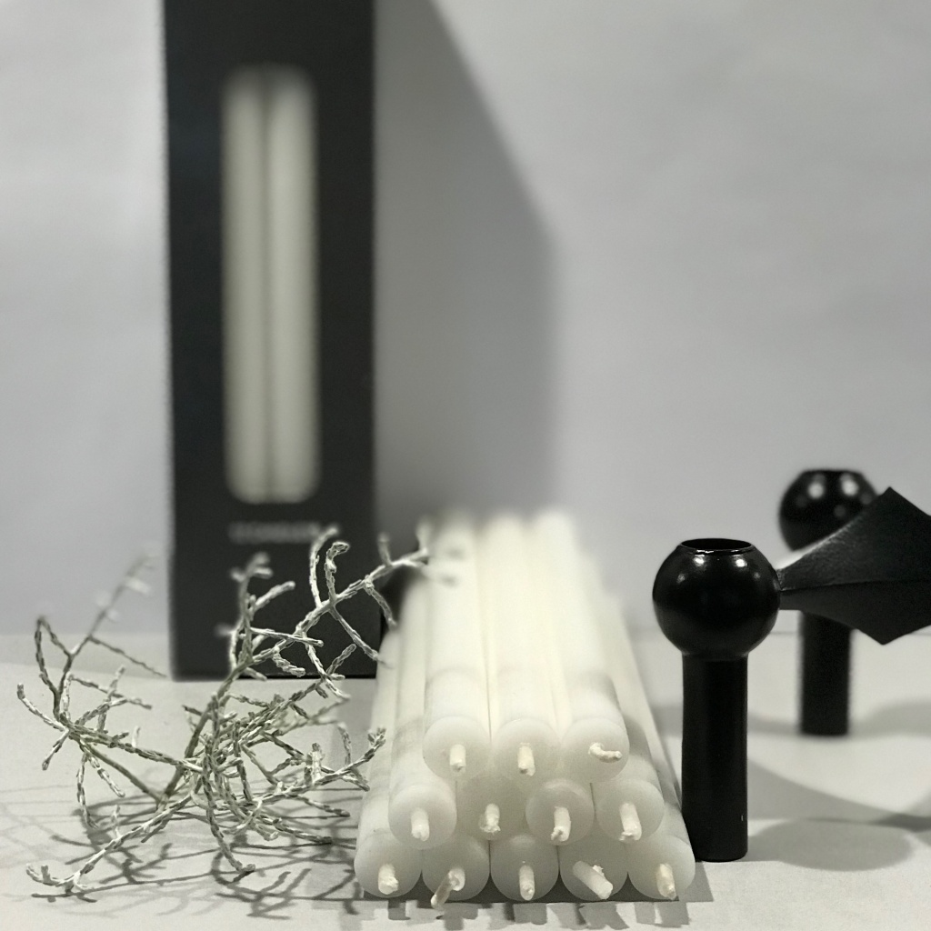 STOFF Nagel Candle Holder Black 3-pack