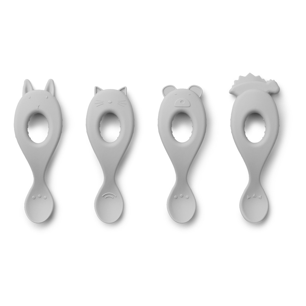 Liewood Liva Skedar Silikon 4-pack Dumbo Grey