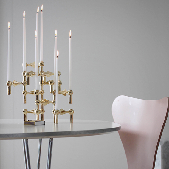 STOFF Nagel Candle Holder Brass