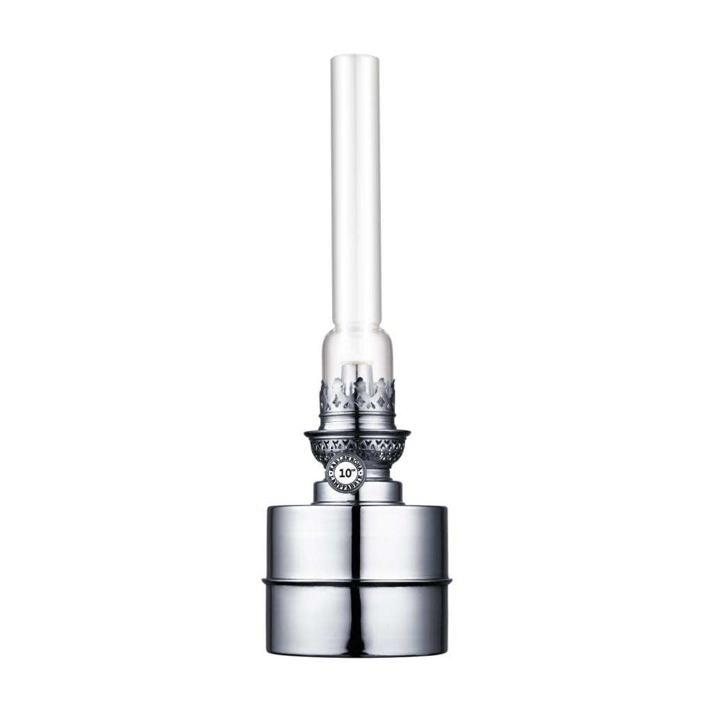 Karlskrona Lampfabrik Flaggskär Fotogenlampa Nickel