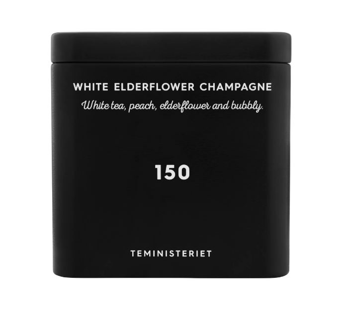 Teministeriet No 150 White Tea Elderflower Champagne Plåtburk Svart 50 g