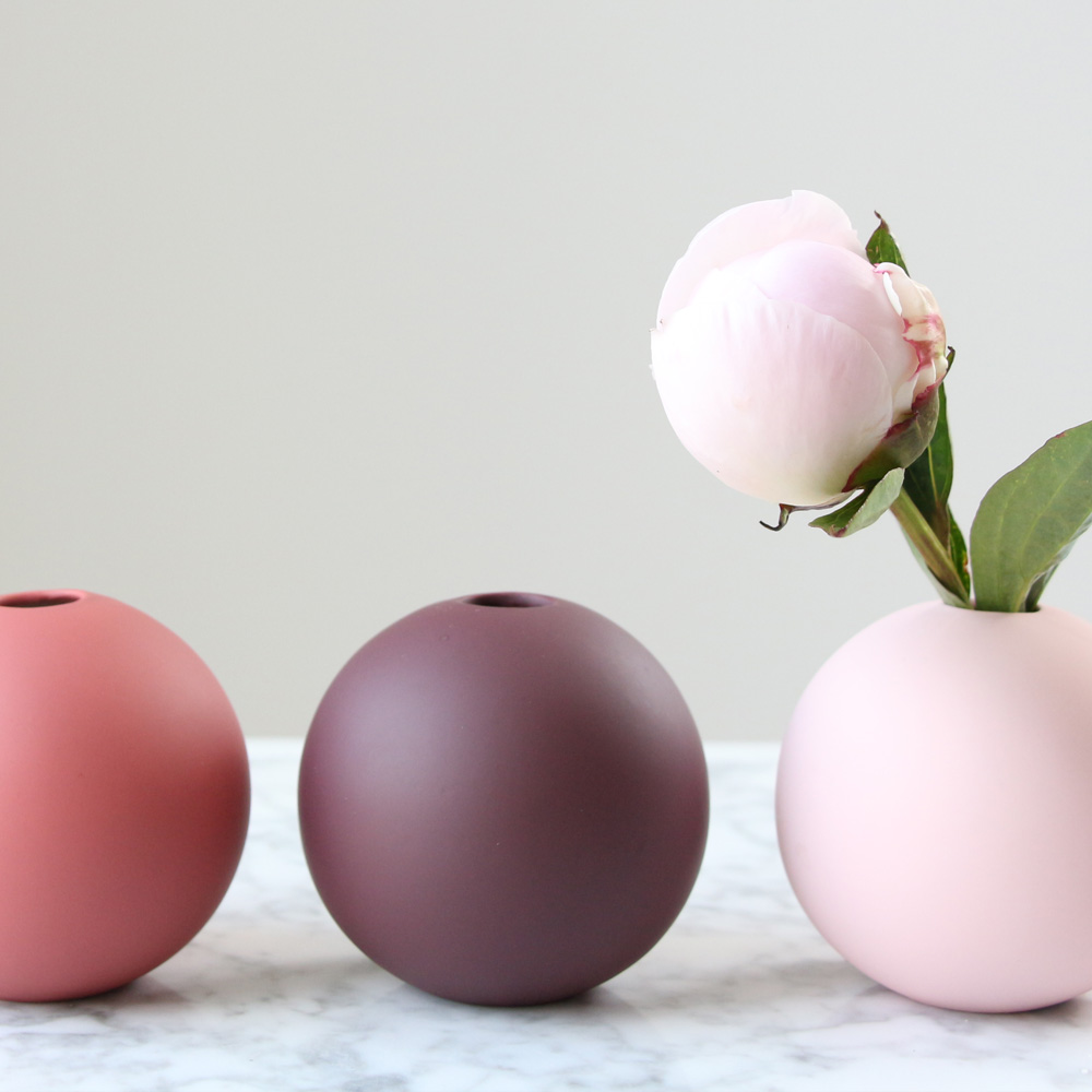 Cooee Design Ball Vase Plum