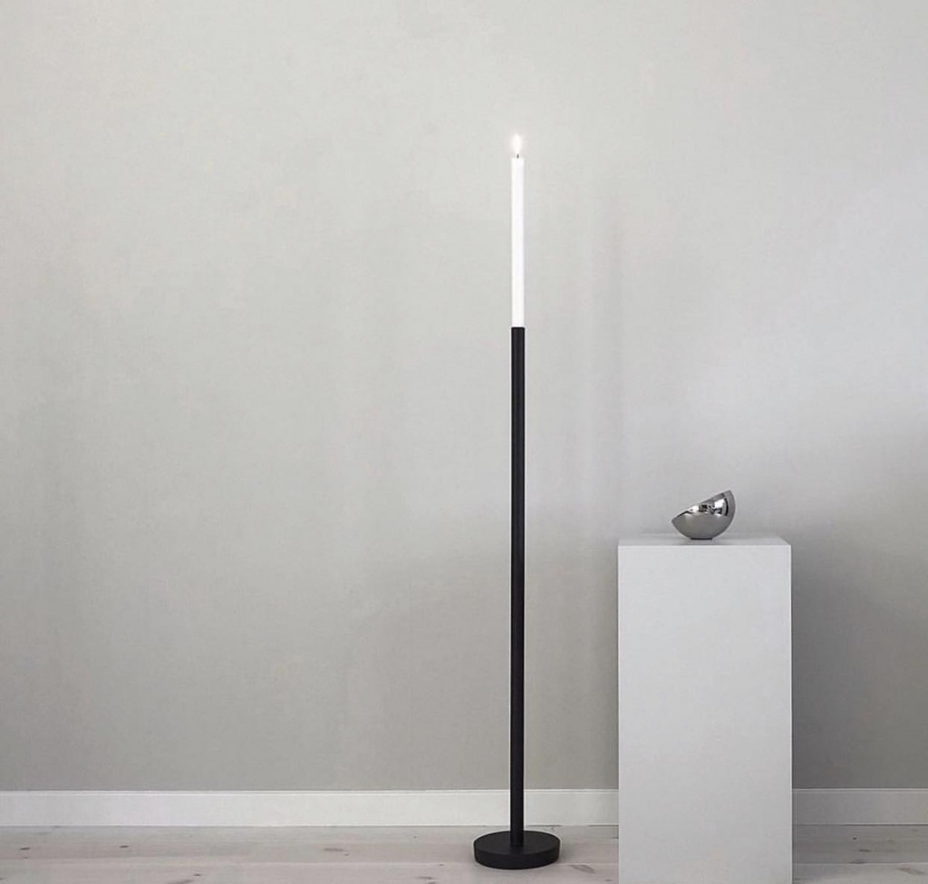 VL DESIGN GLOW Golvljusstake Svart 85 cm