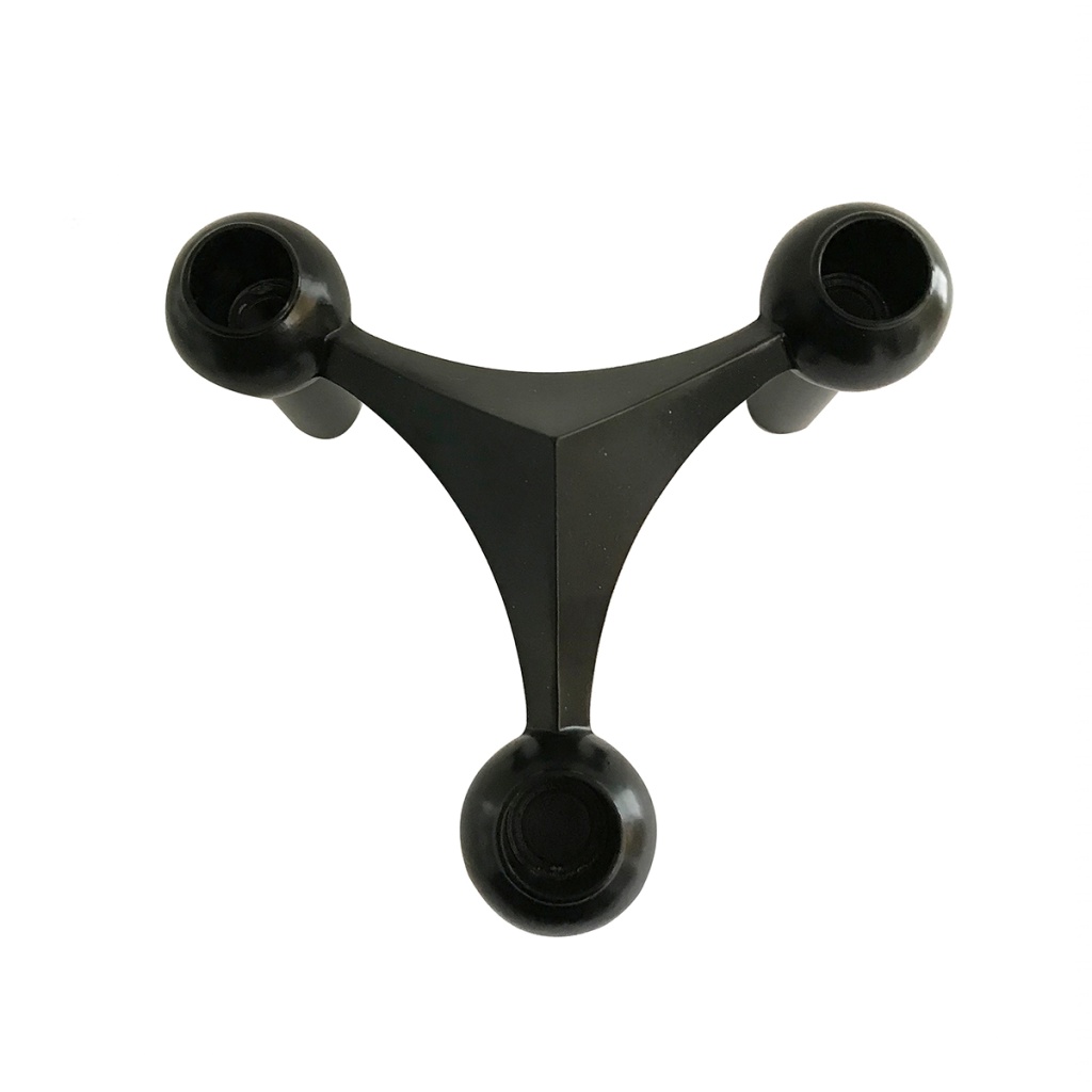 STOFF Nagel Candle Holder Black 3-pack
