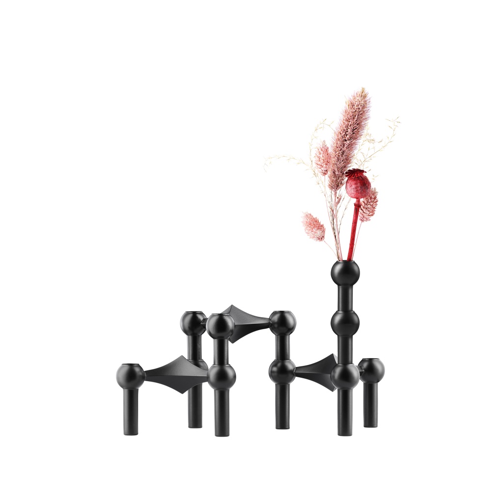 STOFF Nagel Vase for Candleholder Svart