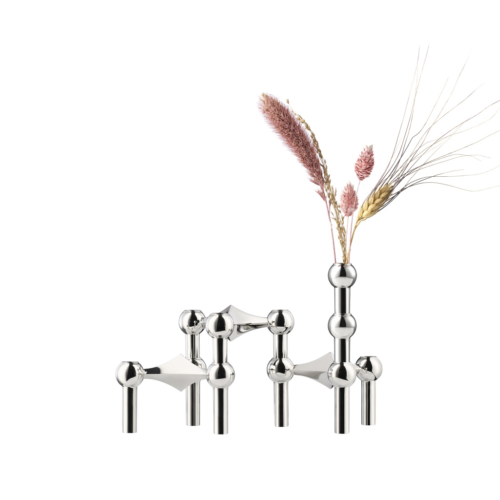 STOFF Nagel Vase for Candleholder Krom