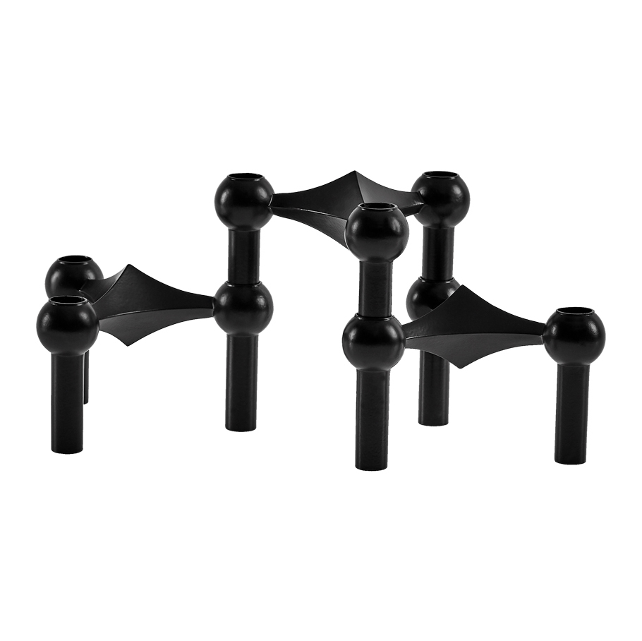 STOFF Nagel Candle Holder Black 3-pack