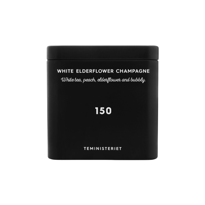 Teministeriet No 150 White Tea Elderflower Champagne Plåtburk Svart 50 g