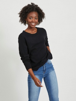 Vila Viril O-Neck Svart
