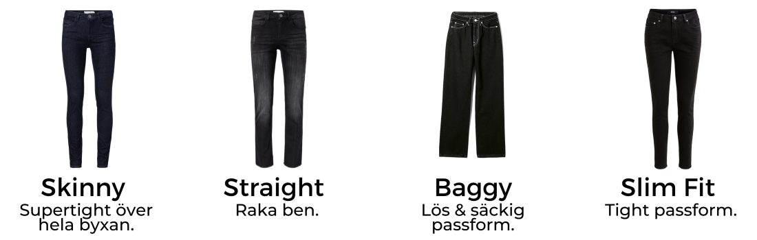 Modebutik Jeans Passform Saracecilia