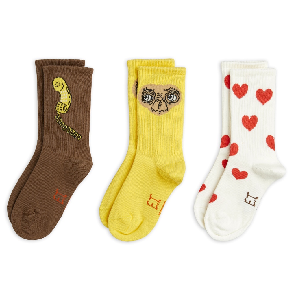 Strumpor E.T. socks 3-pack (yellow)