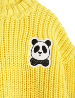 Tröja - Panda Stickad Yellow