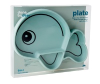 Tallrik med fack - Silicone Stick&Stay plate Wally Blue